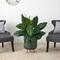 4ft. Peace Lily Plant in Black Planter with Stand